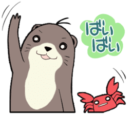 Otter and Crab sticker #629953