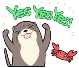 Otter and Crab sticker #629954
