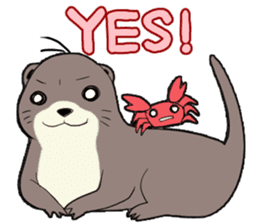 Otter and Crab sticker #629955