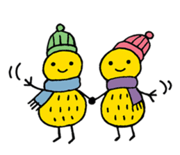 Arlie and friends in the chokochoko town sticker #630045