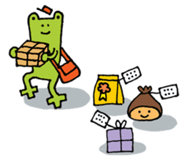 Arlie and friends in the chokochoko town sticker #630076