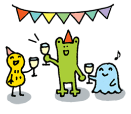 Arlie and friends in the chokochoko town sticker #630078