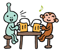 Arlie and friends in the chokochoko town sticker #630081