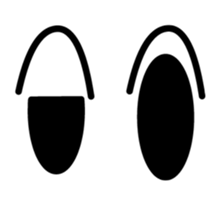 eye & mouth sticker #631260