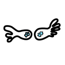 eye & mouth sticker #631275