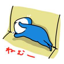 Sticker of blue-white cat sticker #631805