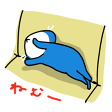 Sticker of blue-white cat sticker #631805