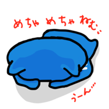 Sticker of blue-white cat sticker #631807