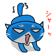 Sticker of blue-white cat sticker #631812