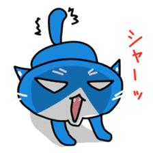 Sticker of blue-white cat sticker #631812