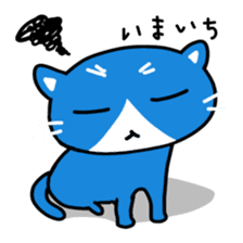 Sticker of blue-white cat sticker #631815