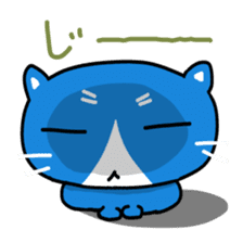 Sticker of blue-white cat sticker #631817