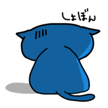 Sticker of blue-white cat sticker #631819