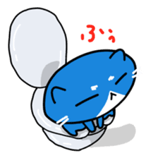 Sticker of blue-white cat sticker #631831