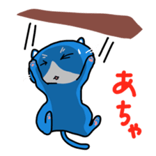 Sticker of blue-white cat sticker #631833