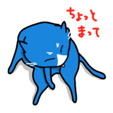Sticker of blue-white cat sticker #631837