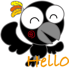 Fashionable crow sticker #632773