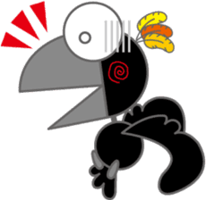 Fashionable crow sticker #632787