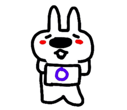 White rabbit MOMOZIROU sticker #633227