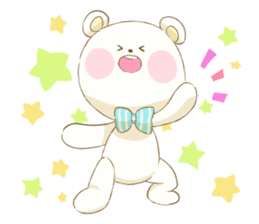 Lovely white bear sticker #633339