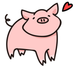 cute pig stickers "BUTAMP" sticker #634082