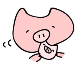 cute pig stickers "BUTAMP" sticker #634086