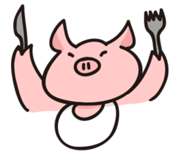 cute pig stickers "BUTAMP" sticker #634096