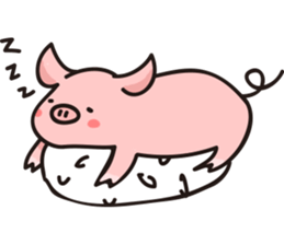 cute pig stickers "BUTAMP" sticker #634097