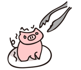 cute pig stickers "BUTAMP" sticker #634109