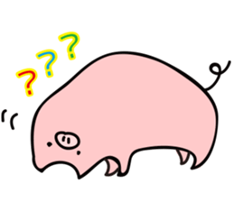 cute pig stickers "BUTAMP" sticker #634112
