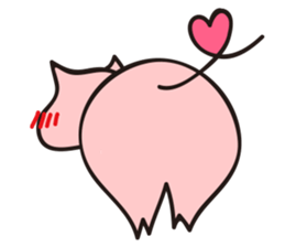 cute pig stickers "BUTAMP" sticker #634120