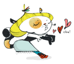 onion head cat sticker #635631