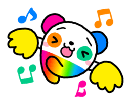 COLORFUL PANDA sticker #636403