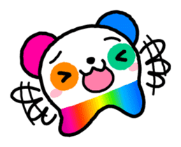 COLORFUL PANDA sticker #636412