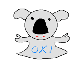 Pretty koala of the big nose sticker #637408