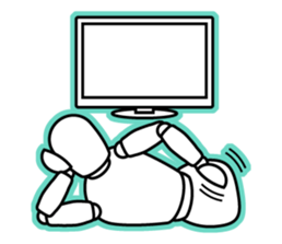 funny drawing dolls sticker #638133