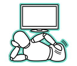 funny drawing dolls sticker #638133