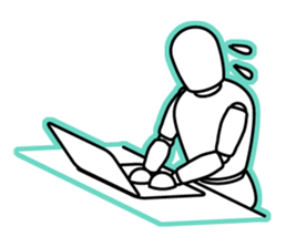 funny drawing dolls sticker #638146