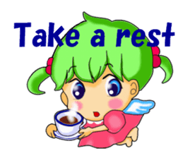 Healing angel Nano ver.English sticker #638603