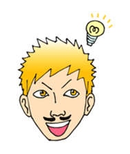 A mustached person sticker #639130