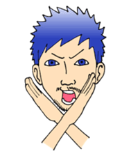 A mustached person sticker #639149