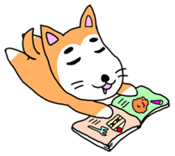 lovely dog and toy box sticker #639293