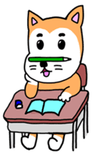 lovely dog and toy box sticker #639296