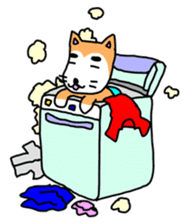 lovely dog and toy box sticker #639309