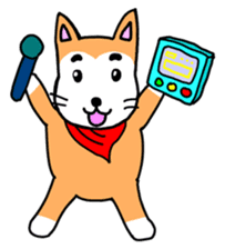 lovely dog and toy box sticker #639314