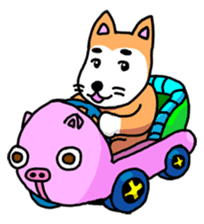 lovely dog and toy box sticker #639315