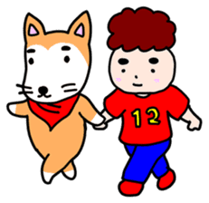 lovely dog and toy box sticker #639318