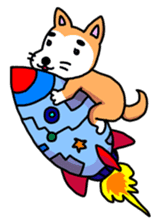 lovely dog and toy box sticker #639319