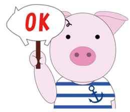 Port town pig Ton Ton sticker #639707