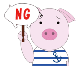 Port town pig Ton Ton sticker #639708